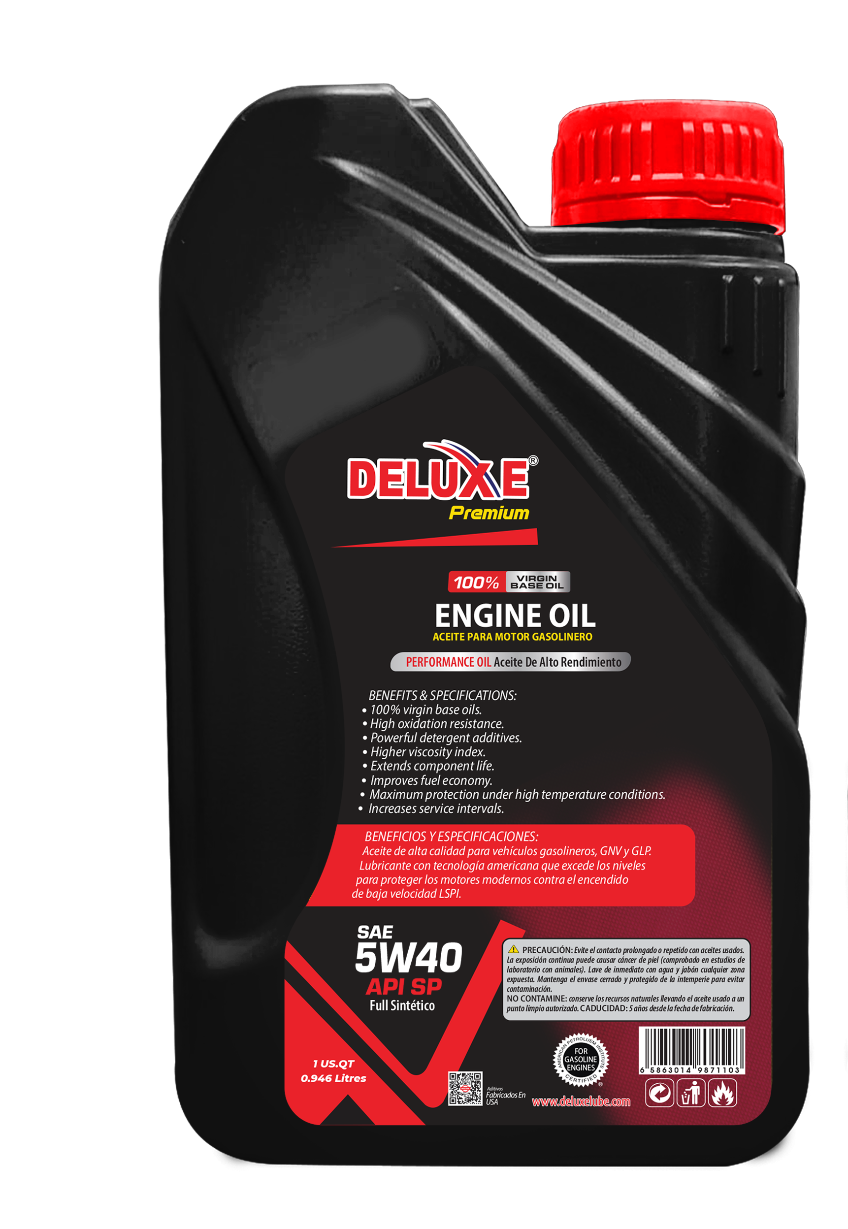 SAE 5W40 API SP 0.946L rear thumbnail